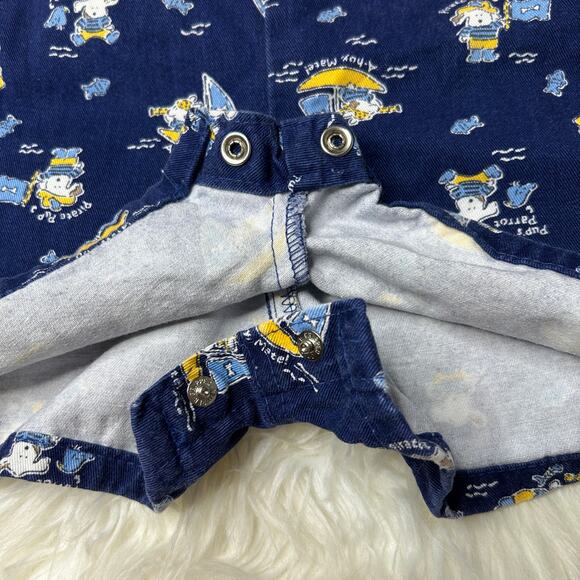 VTG Baby B’gosh OshKosh Vestback Shorts Overalls Shortalls USA 12M Puppy Pirate - Picture 6 of 8